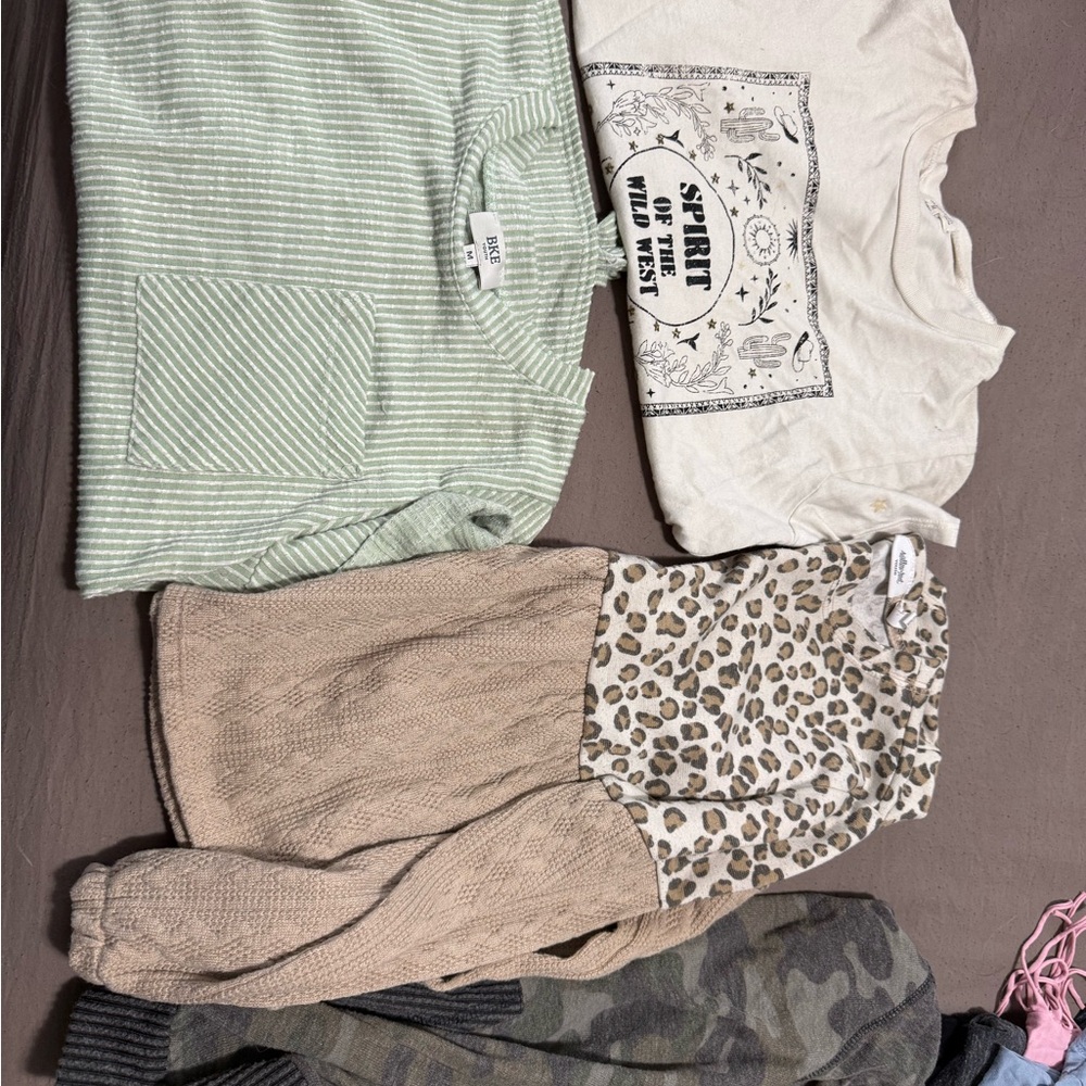 BKE Kids Striped, Graphic, Leopard, and Camo Shirts